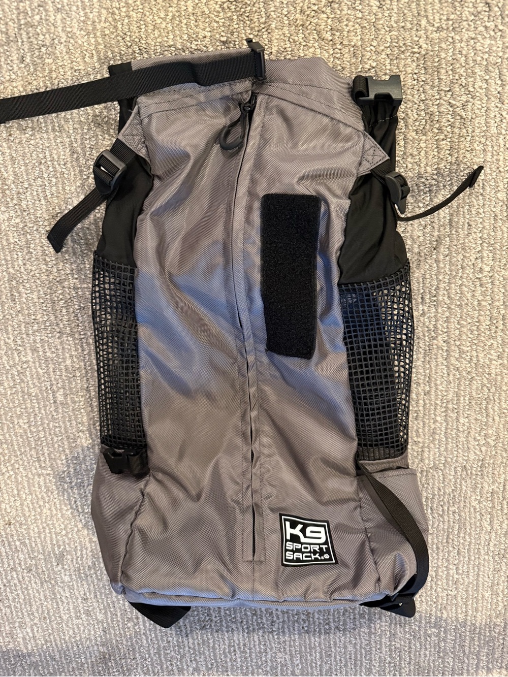 K9 Sport Sack Dog Carrier Backpack Gray Black Size Large Hands-Free Pet Hiking